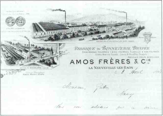 En-tête de lettre commerciale des Ets Amos.