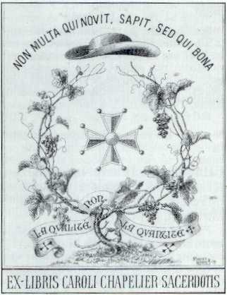 Ex-libris de l’abbé Charles Chapelier.