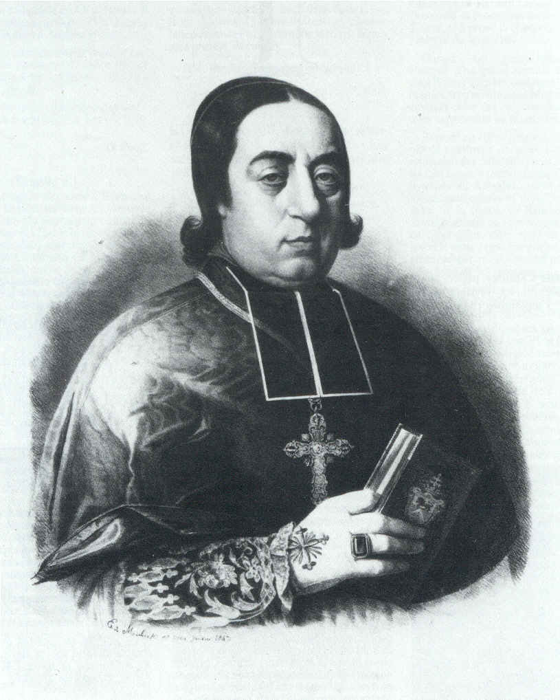 Mgr Jerphanion, évêque de Saint-Dié - Gravure de Mirbeck (1843).