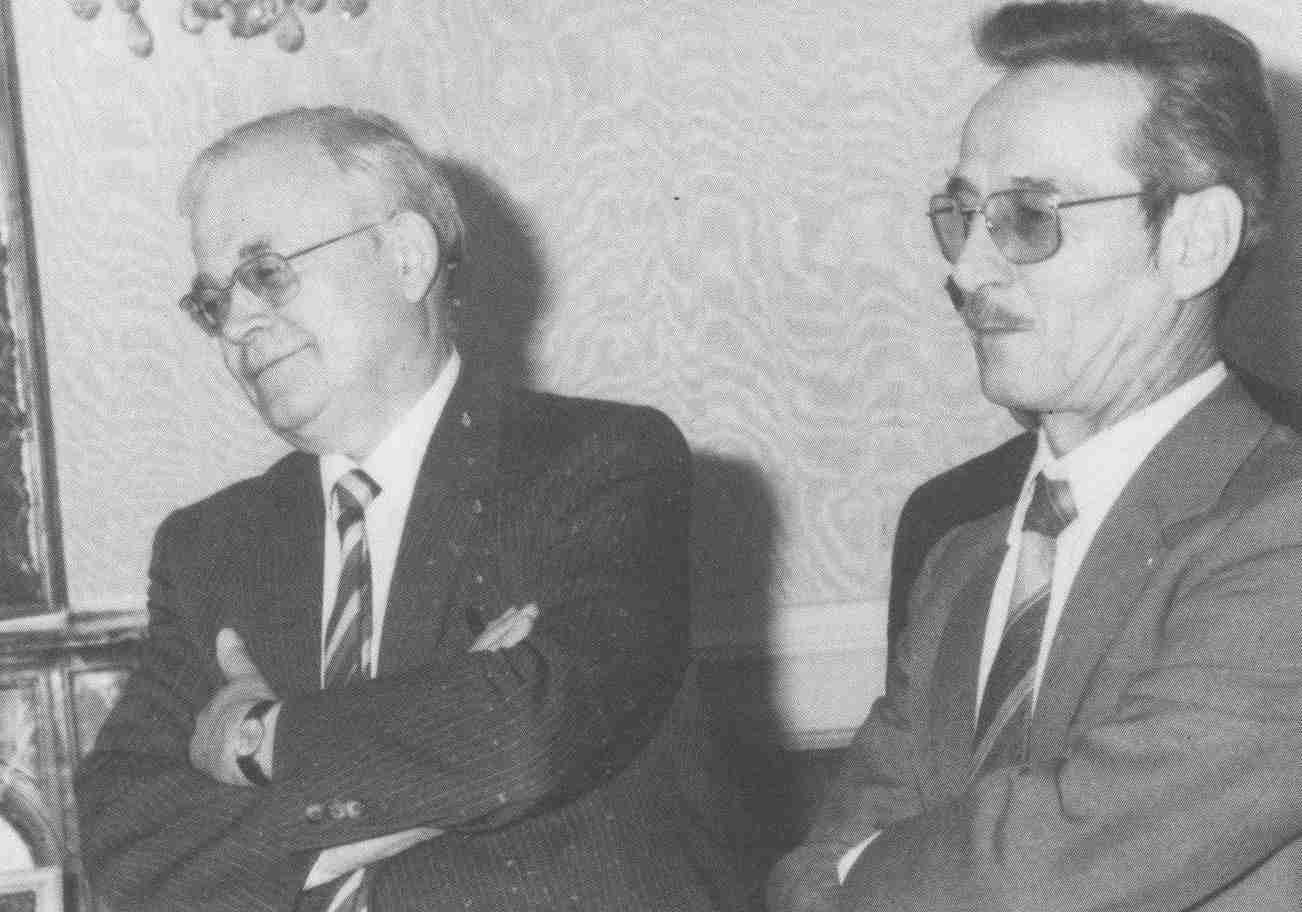 André Bergeron (à gauche) en compagnie de Marcel Metz (photo Gaston Curien).