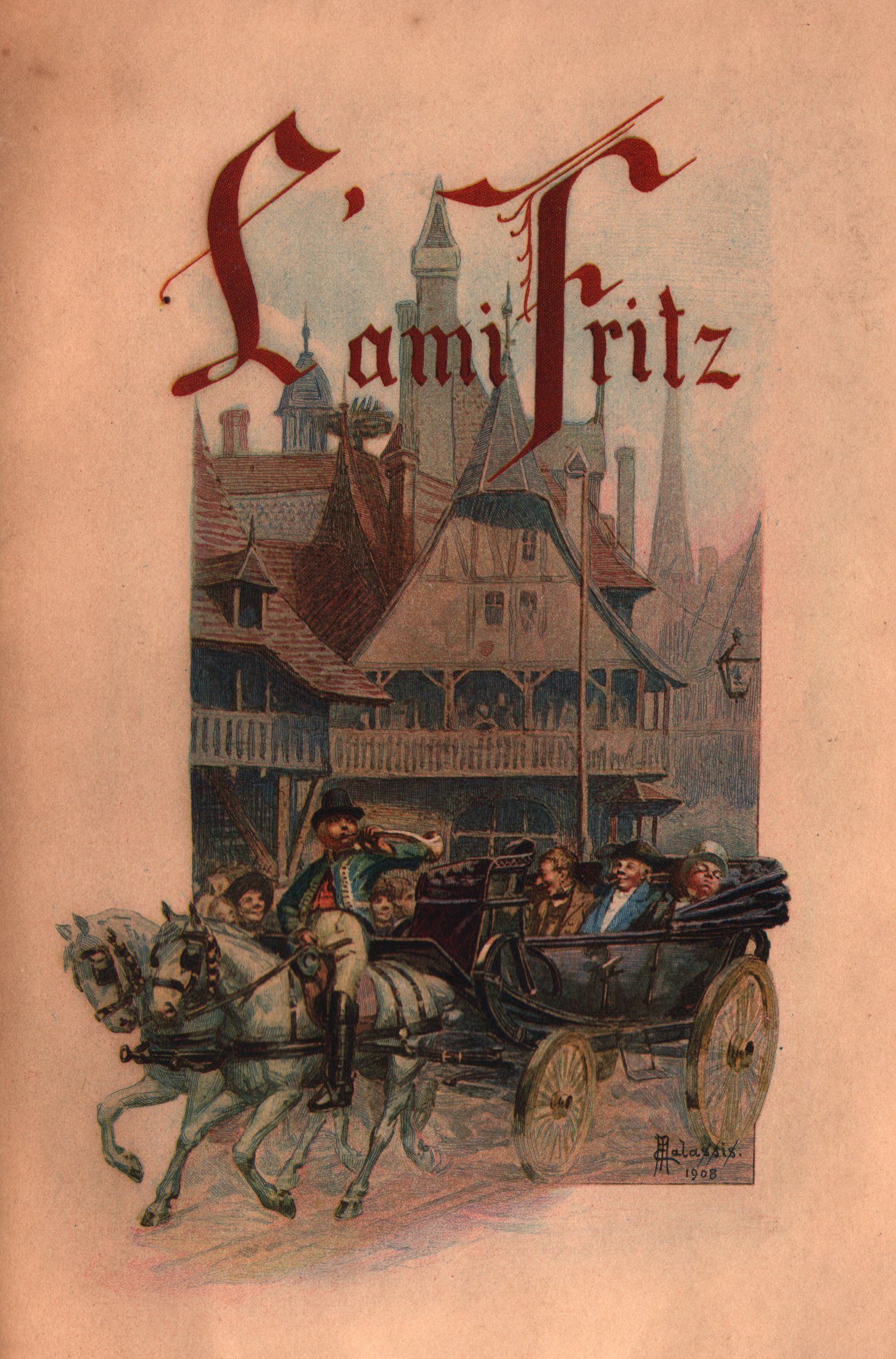 Couverture illustrée de L’Ami Fritz par Edmond Malassis